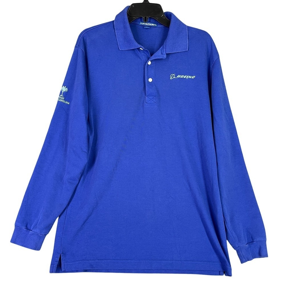 Boeing Polo Shirt Men L Workwear Corporate Uniform‎ Office Casual Aviation Work